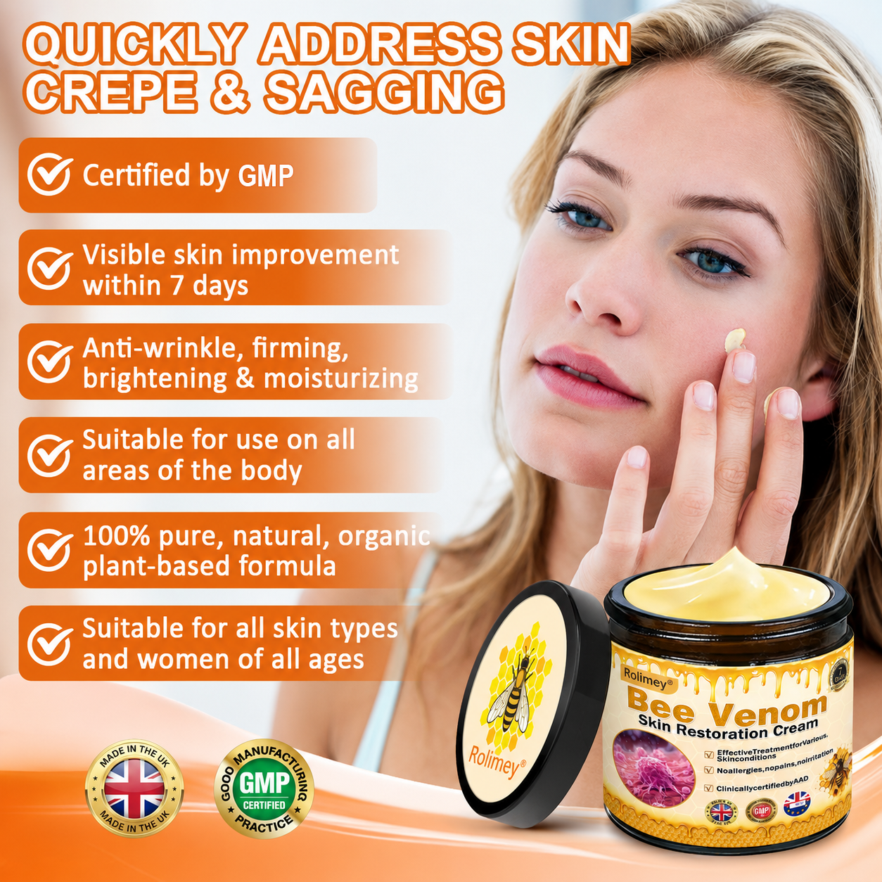 💫Rolimey® BEE VENOM Skin Restoration Cream (⏳LAST DAY 70% OFF)✨
