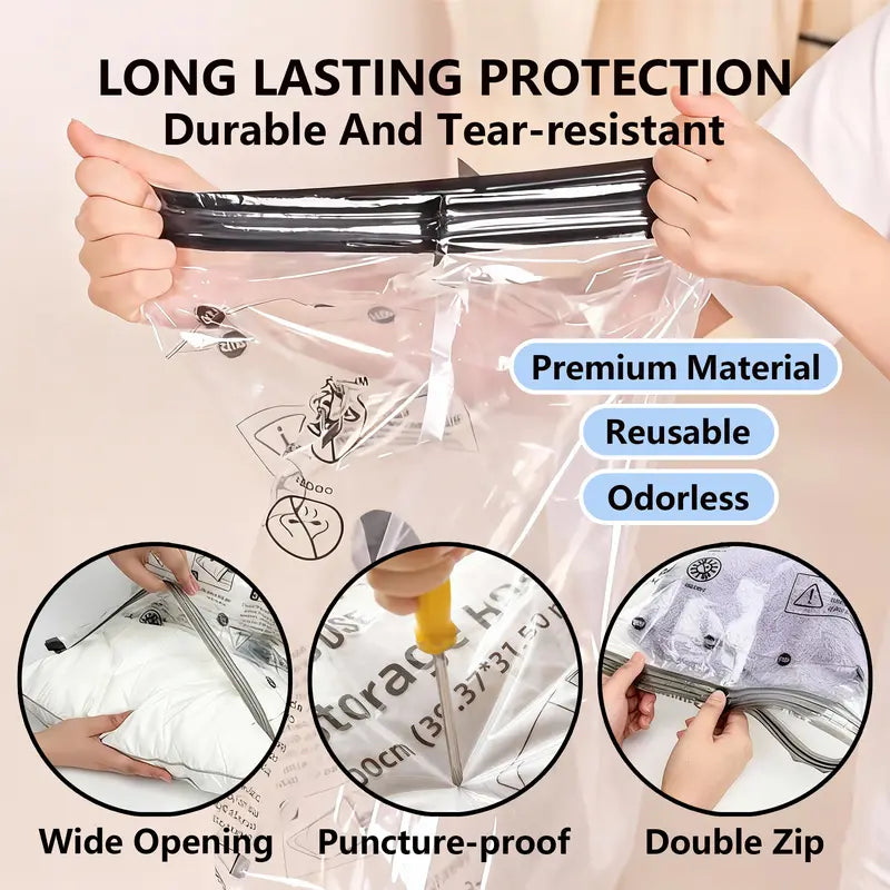 Cordless Travel Vacuum   Storage Compression Bag   Set