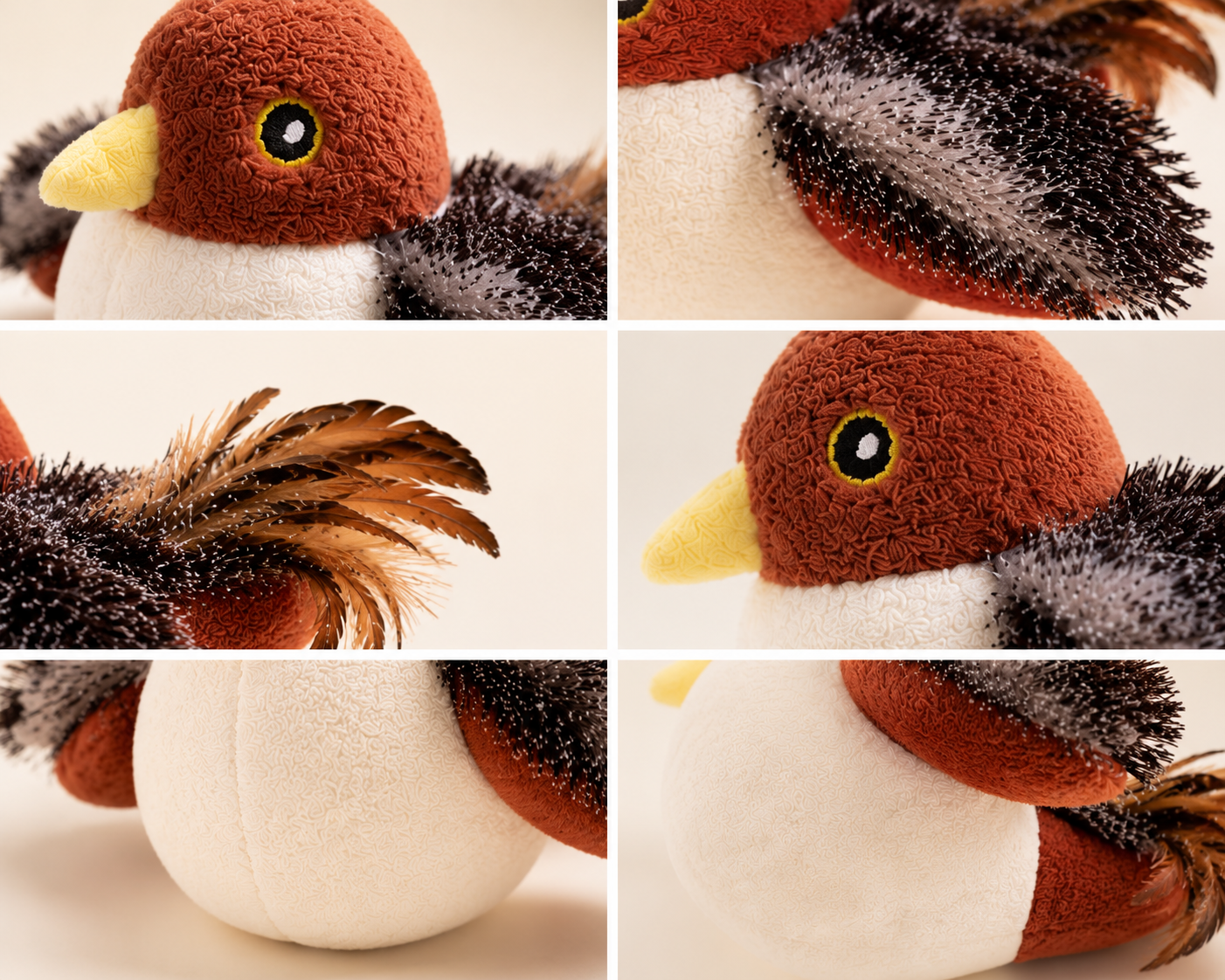WYVCK® Realistic Bird Cat Toy - Soft Plush, Bite-Resistant &amp; Washable