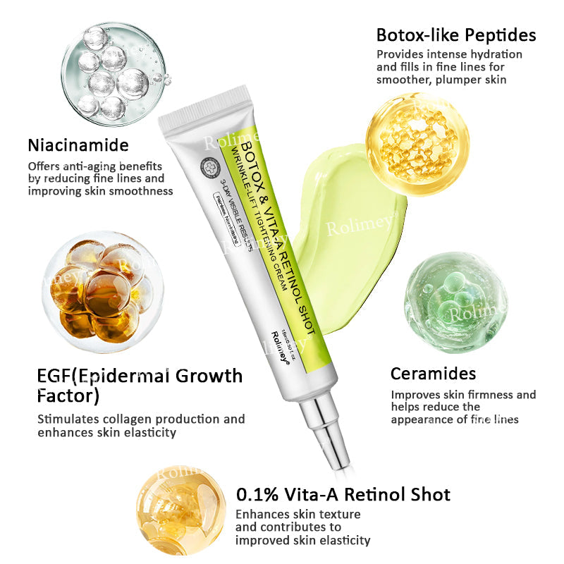 C🇺🇸Made and shipped from the USA ⌛Rolimey® Botox & Vita-A Retinol Shot Wrinkle-Lift Tightening cream - Last Day Promotion 70% OFF
