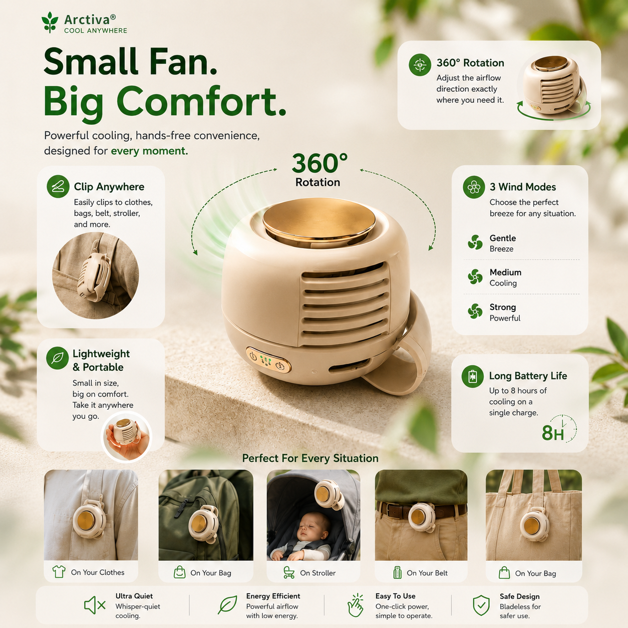 Arctiva® Clip-On Mini Fan