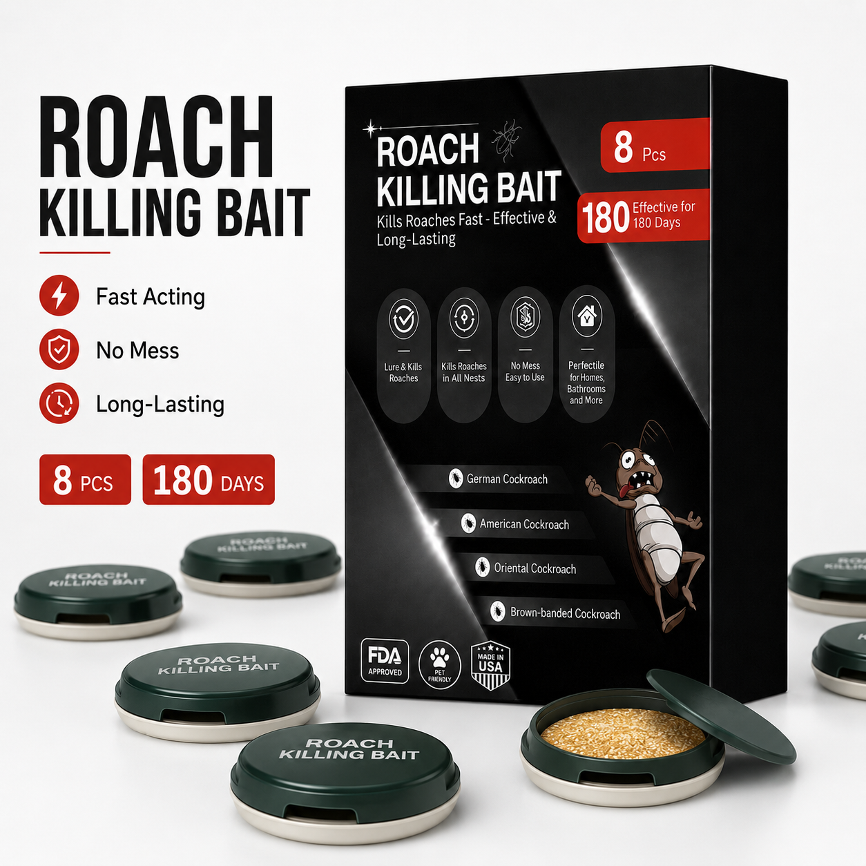 Zvoevo® Roach Killing Bait — Fast, No-Mess Protection Where Roaches Hide