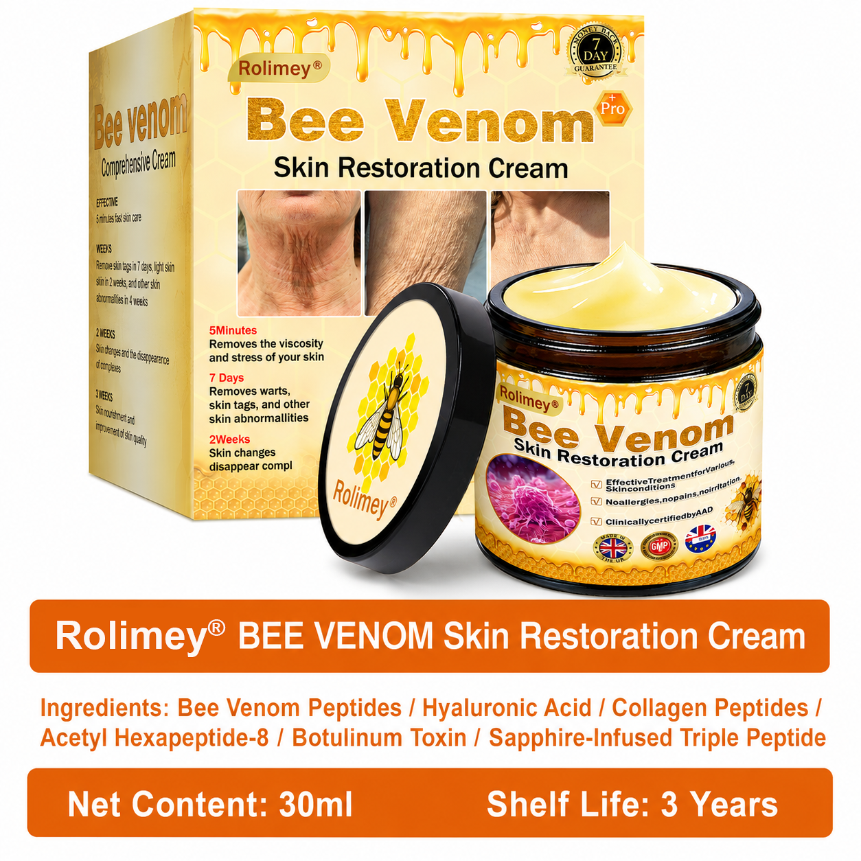 💫Rolimey® BEE VENOM Skin Restoration Cream (⏳LAST DAY 70% OFF)✨