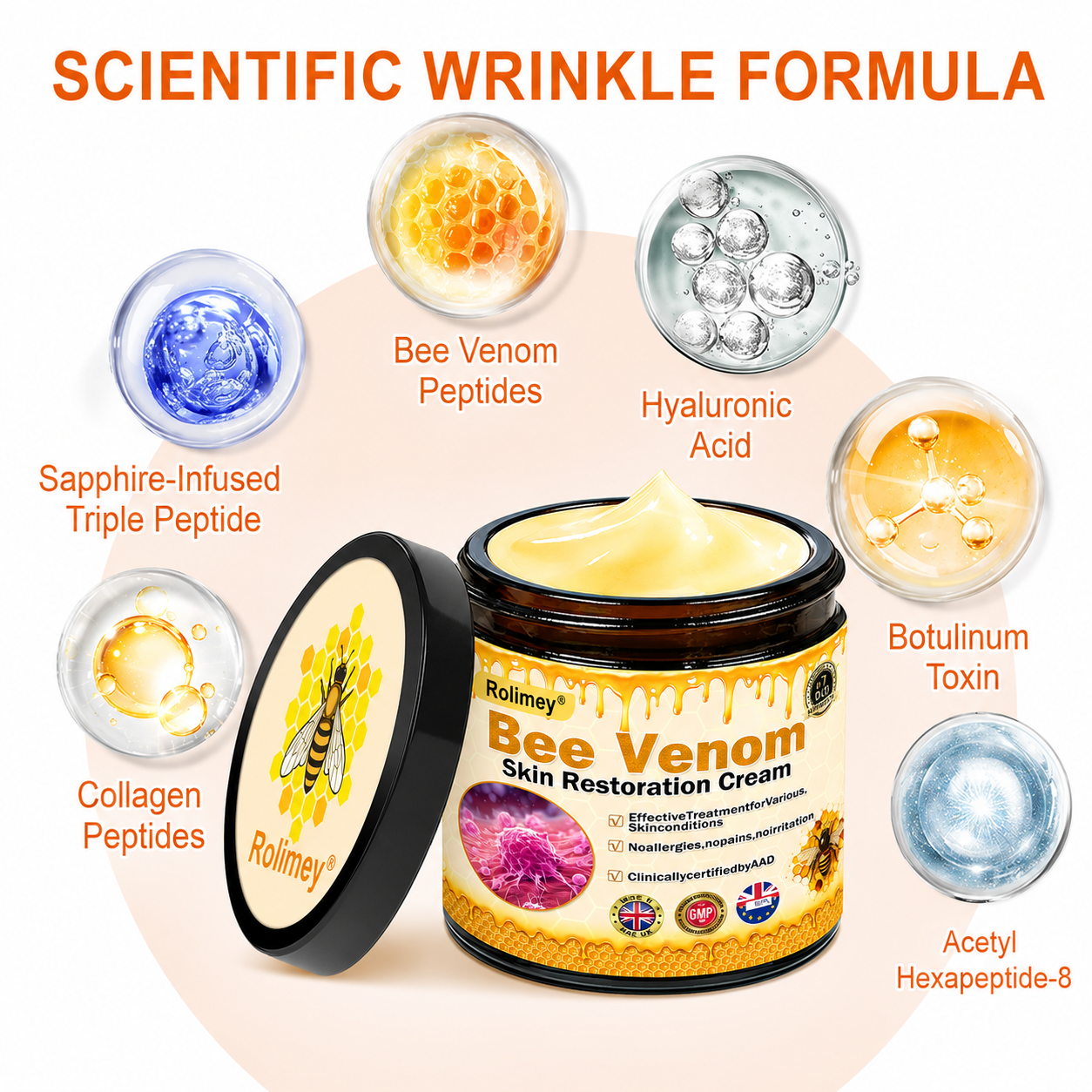 💫Rolimey® BEE VENOM Skin Restoration Cream (⏳LAST DAY 70% OFF)✨