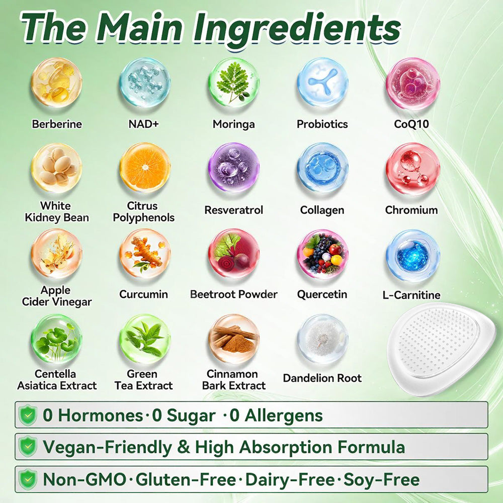 💎 Official Store | DR. Fachmer® Moringa · Berberine × NAD+ 10-in-1 Advanced Nano Microneedle Patch