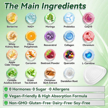 💎 Official Store | DR. Fachmer® Moringa · Berberine × NAD+ 10-in-1 Advanced Nano Microneedle Patch
