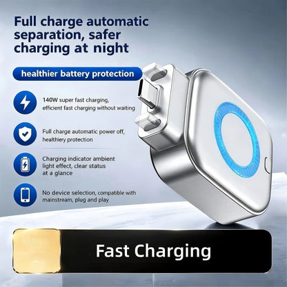 BVJ Auto Power-Off Fast Charging Adapter | Smart 140W Fast Charge