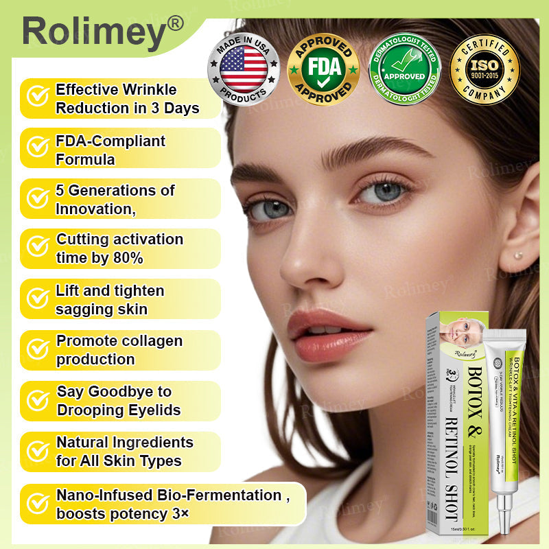 C🇺🇸Made and shipped from the USA ⌛Rolimey® Botox & Vita-A Retinol Shot Wrinkle-Lift Tightening cream - Last Day Promotion 70% OFF