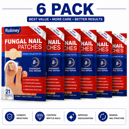 🌙 FUNGEX Overnight Nail Repair Patches - Thick & Yellow Nail Care