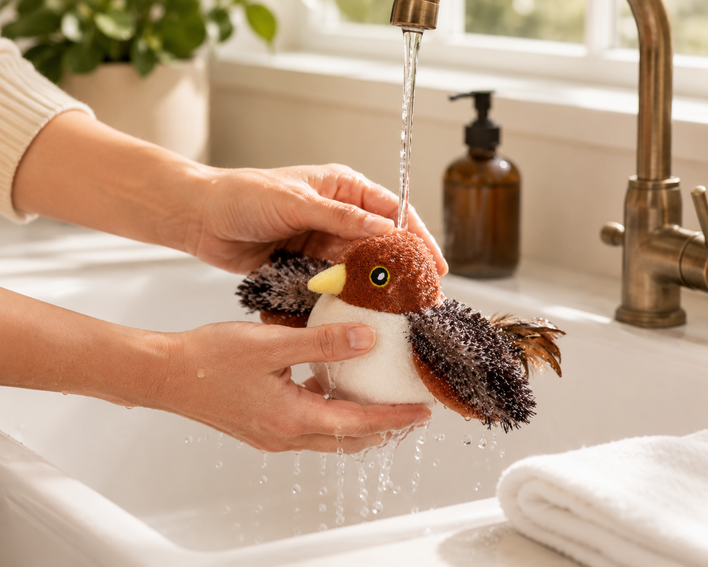 WYVCK® Realistic Bird Cat Toy - Soft Plush, Bite-Resistant &amp; Washable