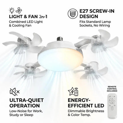 🔥Remote-Controlled LED Ceiling Fan Light