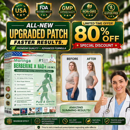 Moringa · Berberine × NAD+ 10-in-1 Advanced Nano Microneedle Patch