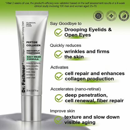 Dr. Fachmer®👩‍⚕️ Peptide Collagen INSTANT TIGHTENING + PEPTIDE FIRMING CARE, Instantly smooths puffiness and lines while supporting firmer skin with continued use