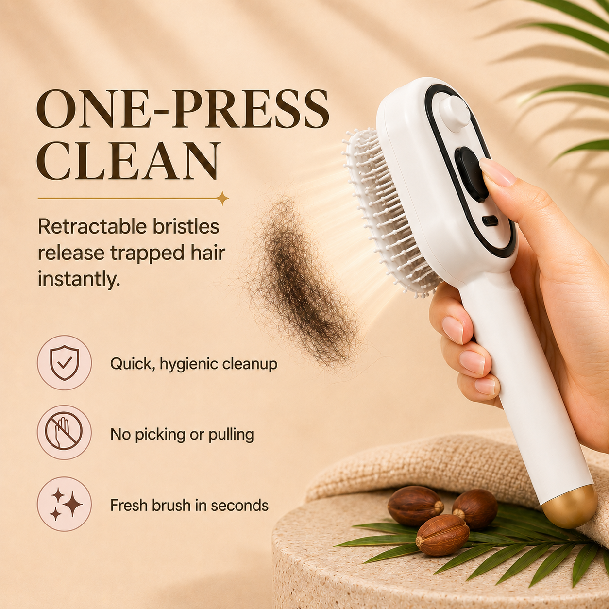 💧3-in-1 Electric Mist Hair Brush | Detangle, Hydrate & Massage