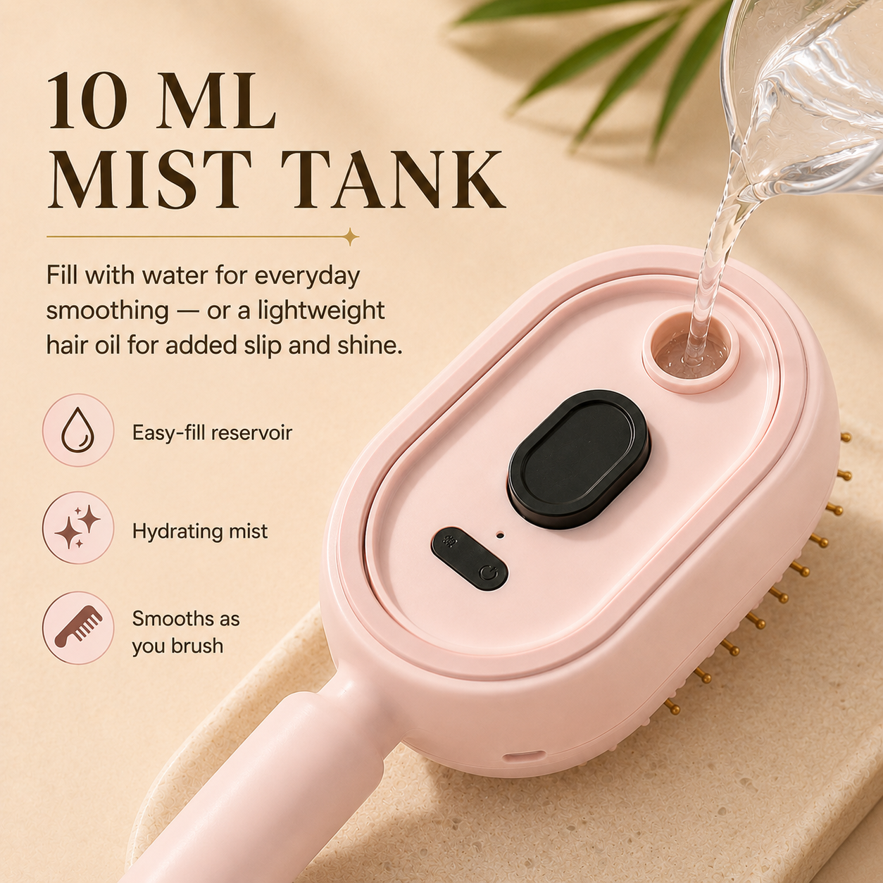 💧3-in-1 Electric Mist Hair Brush | Detangle, Hydrate & Massage