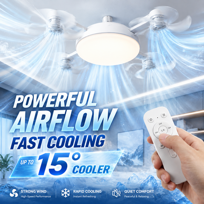 🔥Remote-Controlled LED Ceiling Fan Light