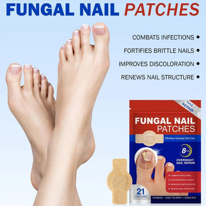 🌙 FUNGEX Overnight Nail Repair Patches - Thick & Yellow Nail Care