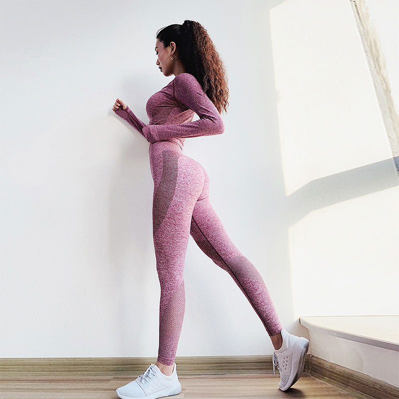 Gym Yoga Pants Sports Wear For Women Tummy Control High Waist Leggins Sport Tights Woman Fitness Seamless Leggings Sportswear