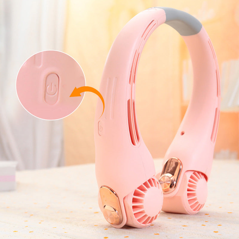 💨 50% OFF!🍃 Neck Air Conditioner Fan – Ultra‑quiet, 360° rotating, 3 speeds. Hands‑free cooling, long battery. Summer essential! 😎🌬️