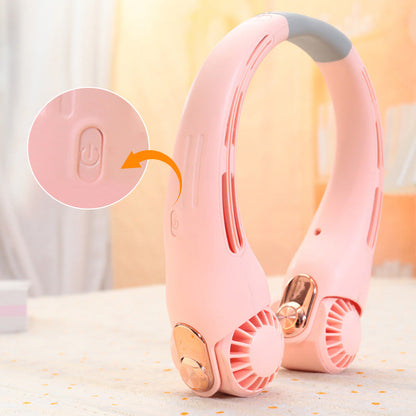 💨 50% OFF!🍃 Neck Air Conditioner Fan – Ultra‑quiet, 360° rotating, 3 speeds. Hands‑free cooling, long battery. Summer essential! 😎🌬️