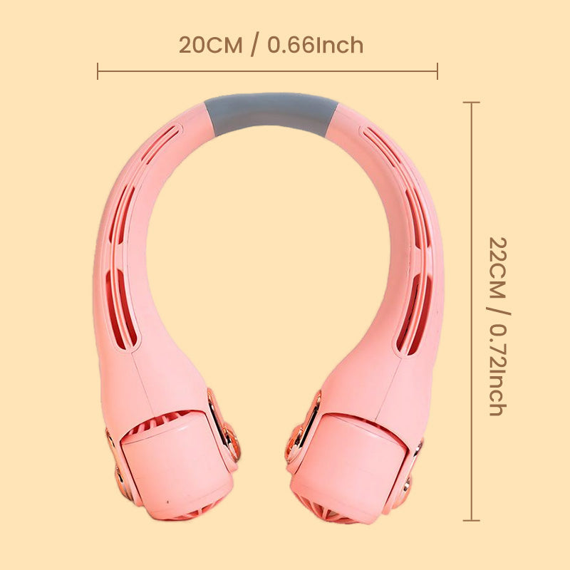 💨 50% OFF!🍃 Neck Air Conditioner Fan – Ultra‑quiet, 360° rotating, 3 speeds. Hands‑free cooling, long battery. Summer essential! 😎🌬️